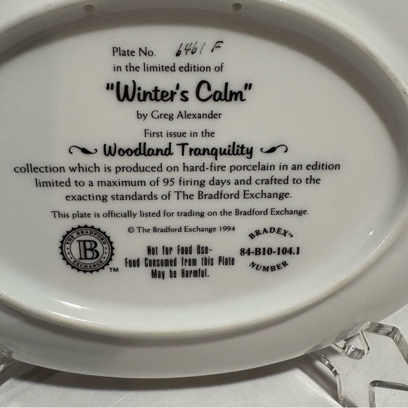 2 Bradford Exchange Deer themed plates - Picture 3 of 5